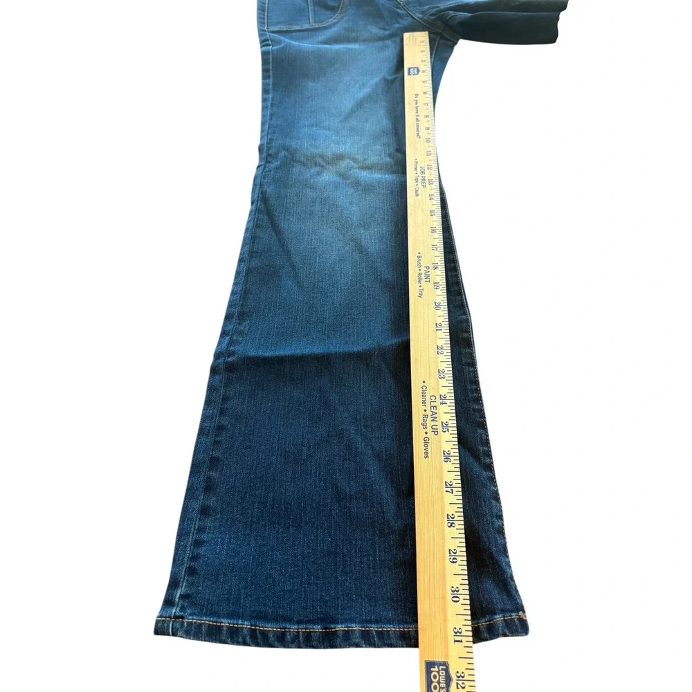 Wide Leg Jeans G By Giuliana Denim Flare 70s Style Blue Women's Size 10 - Picture 5 of 7